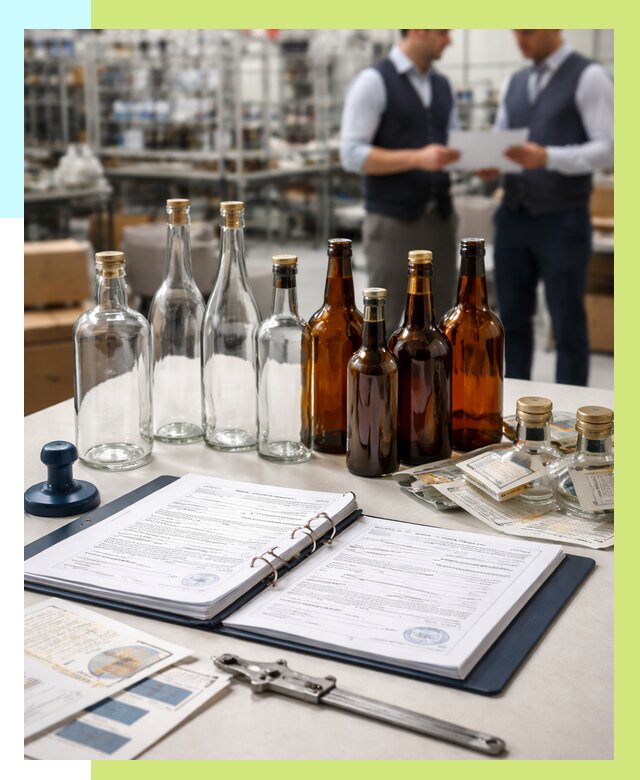 Сертификация стеклянных бутылок в Павлове от 25343 р. | Алешин-Пвв