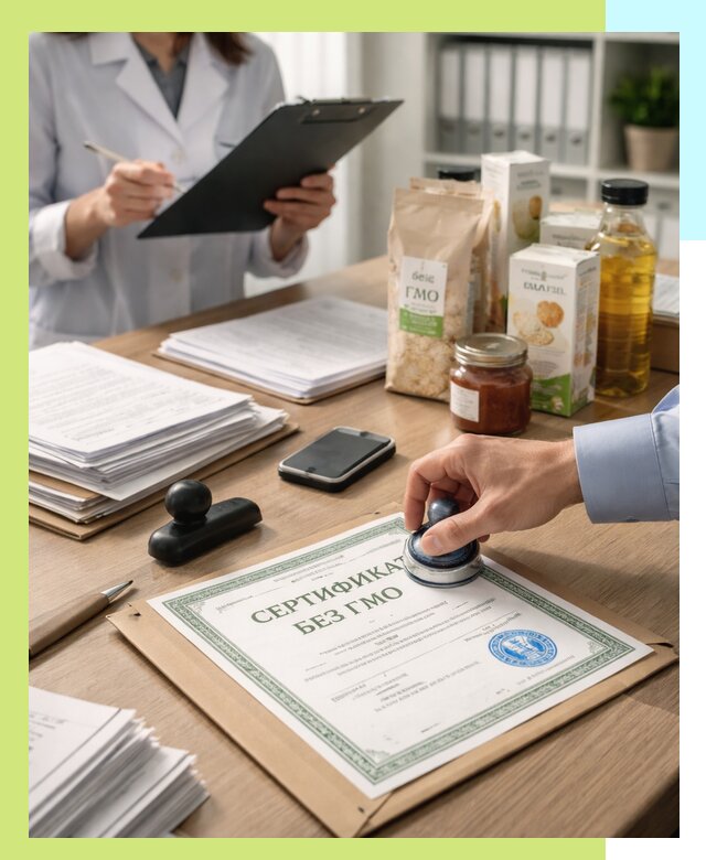 Получение сертификата Без ГМО для продукции в Павлове
